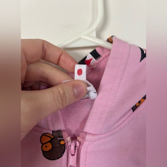 BAPE A Bathing Ape Kids Pink Hoodie 100 - Picture 4 of 12